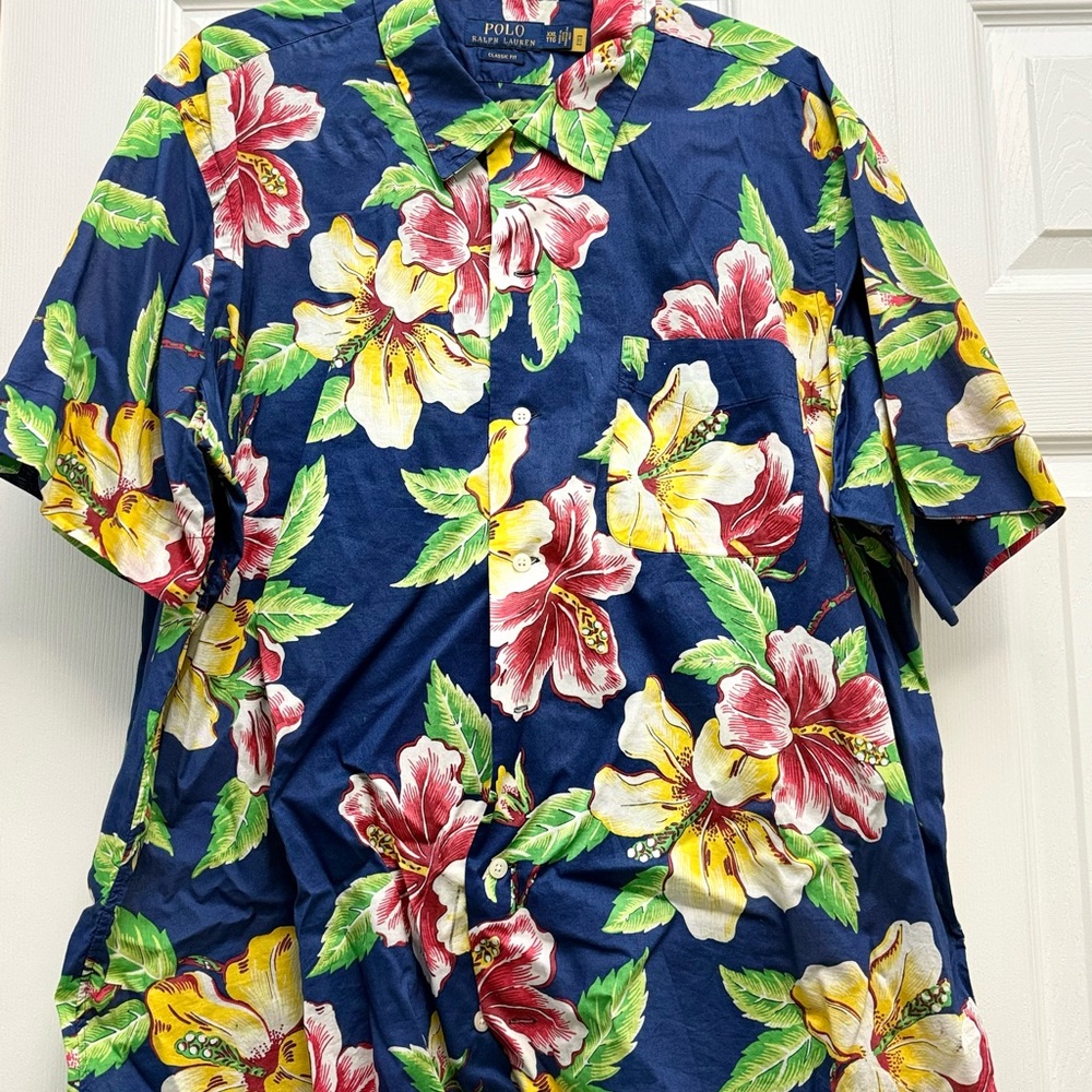 Ralph Lauren Navy Floral Men's Shirt